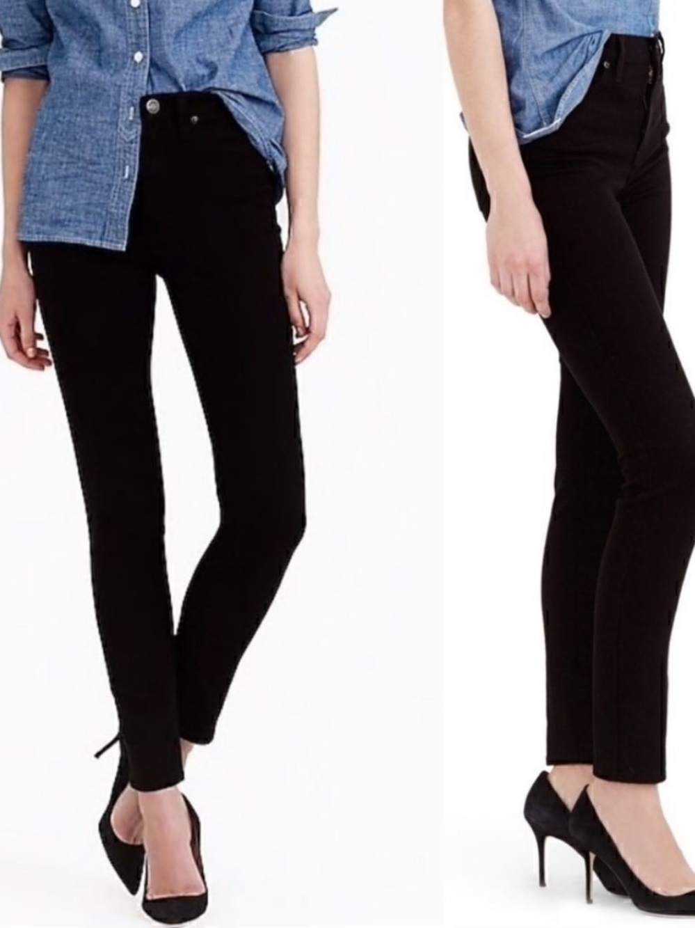 J. Crew Black High Rise Skinny Corduroy Jeans Pants Size 26
